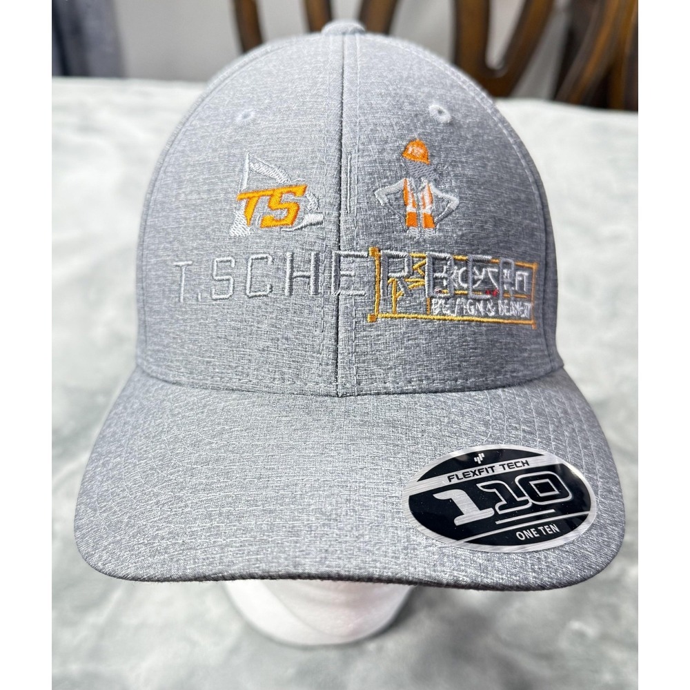 Port Authority Hat Cap Snap Back Mens One Size Gray Flexfit 110 T Scherr Logo